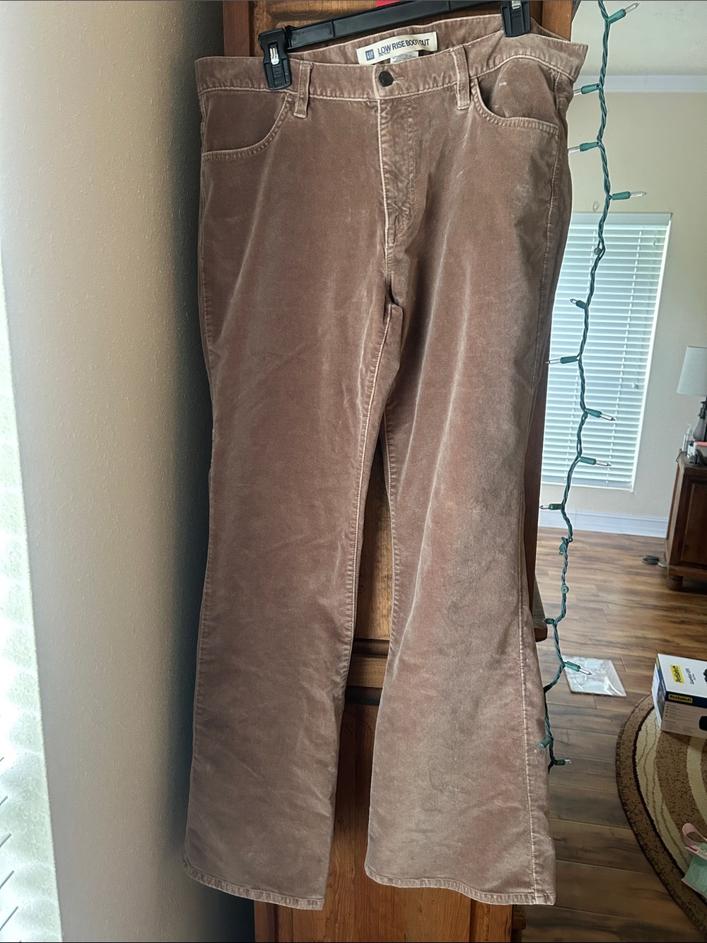 GAP Low Rise Boot Cut Pants - brown